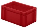Plastback Teff med tät sida och botten, LxBxH 300x200x145 mm, röd, 5-pack