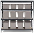 Lagerhylla Lagan med Plastlåda Smartstore Recycled, 12 st, BxDxH 1800x600x1800 mm