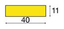 Ytskydd, 40x11 mmx5 m/rulle, rektangulär, liten, gul/svart