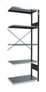 Lagerhylla  Svart/Galvad, utbyggnad, BxDxH 965x500x2500, öppen