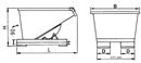 Tippcontainer Kronos, volym 900 L