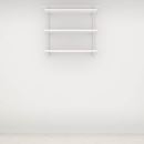 Hyllsystem ELFA vägghylla, låg grund, vit laminat, BxHxD 940x988x325 mm