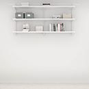 Hyllsystem ELFA vägghylla, låg grund, vit laminat, BxHxD 940x988x325 mm