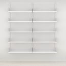 Hyllsystem ELFA vägghylla, hög grund, plåt, BxHxD 940x2140x325 mm