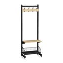 Klädfack Savalen, enkelsidig, B 600 mm, svart, modell B, grund