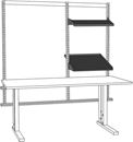 Vinklingsbar hylla med ESD-matta Mimer, 645x300 mm