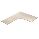 Skrivbordsskiva 3-pelare, vänster, LxB 1600x2000 mm, ek