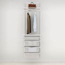 Meshbackar och hylla till Hyllsystem ELFA, vit, BxDxH 607x450x800 mm