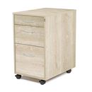 Skrivbordshurts Miami med hängmappslåda, D 600 mm, ek laminat