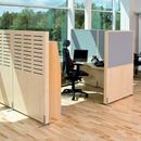 Skärmvägg Silence, 800x1500 mm, tyg/trä, svart, björk