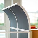 Skärmvägg SilenceSky, påbyggnad rak, 1000 mm, svart, björk