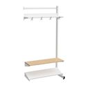 Klädfack Savalen, enkelsidig, B 900 mm, vit, modell D, utbyggnad