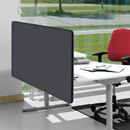 Edge  bordsskärm 1600x700 mm, frontmonterad, svart, svart