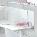 Edge  bordsskärm 1800x700 mm, frontmonterad, grå, vit