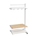 Klädfack Savalen, dubbelsidig, B 900 mm, vit, modell D, utbyggnad