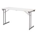 Konferensbord Basic, byggbart, 1250x500 mm, vit/krom