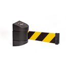 Avspärrningsband Tensabarrier Advance 2,3 m, stolpe: svart, band: svart/gul