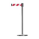 Avspärrningsband Tensabarrier Advance 2,3 m, stolpe: krom, band: röd/vit