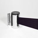 Avspärrningsband Tensabarrier Advance 2,3 m, stolpe: krom, band: svart