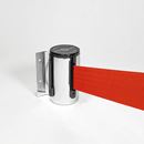 Avspärrningsband Tensabarrier Advance 2,3 m, stolpe: krom, band: röd