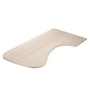 Skrivbordsskiva Hörna Rund, vänster, LxB 2200x1200 mm, ek