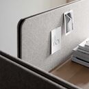 Edge  bordsskärm 1800x700 mm, frontmonterad, ljusgrå, grå