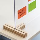 Bordsskärm Myrten, plexi, HxB 590x1600 mm, transparent, 5-9 st