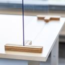 Bordsskärm Myrten, plexi, HxB 590x750 mm, transparent, 10 st eller fler