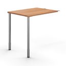 Kopplingsbord till Hörnskrivbord Duo-C, LxB 800x600 mm, bok/silver