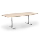 Konferensbord Elips, höjd 720 mm, BxD 2400 x 1200/800 mm, björk/förkromad