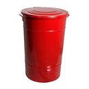 Soptunna av plåt, 70 l, H 640 mm, röd