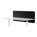 Bordsskärm Standard, med runda hörn, B 800 mm, svart