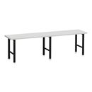 Omklädningsbänk Sege, L 1500 mm, ljusgrå laminat