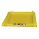 Spillbassäng uppfällbar Justrite, LxBxH 762x762x51 mm, 19 L, monterad