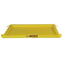 Spillbassäng uppfällbar Justrite, LxBxH 2552x1372x51 mm, 151 L, monterad