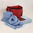 Spillkit i väska, 75-liter, olja inomhus, blå