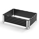 Pallkrage av plast, halvpall, LxB 800x600 mm, 4 gångjärn, 2 st/fp, 10 eller fler