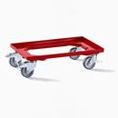 Backvagn Fryda, röd, länkhjul gummi non-marking varav 2 med broms, vid köp av 1 st