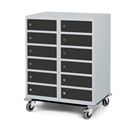 Vagn till 2st laddskåp Canute, 150x800x550 mm