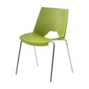 Stol Strike med 4-bensstativ, krom/grön