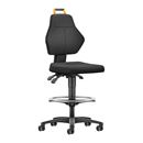 Arbetsstol Valdis, tyg, hög med hjul och fotring