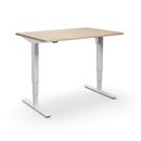 Höj och sänkbart skrivbord Atlanta, rak, LxB 1200x800 mm, ek/vit