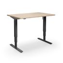 Höj och sänkbart skrivbord Atlanta, rak, LxB 1200x800 mm, ek/svart