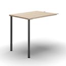 Kopplingsbord till Hörnskrivbord Duo-C, LxB 800x600 mm, ek/svart