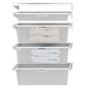 Meshbackar och hylla till Hyllsystem ELFA, vit, BxDxH 607x450x800 mm