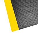 Arbetsplatsmatta Senso Coin, B 1200 mm, svart/gul, per löpmeter
