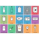 Dekaler för källsortering, svenska, 15 st/ark