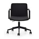 Konferensstol Dexter, med hjul och armstöd, svart