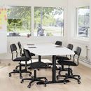 Konferensbord Verona, 2000x1200 mm, vit/silver