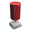 Papperskorg med lock och betongfot Lixa